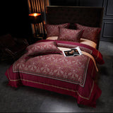 Popxstar  Premium 1000TC Egyptian Cotton Luxury Bedding Set Boho Style Digital Printing Duvet Cover Flat/Fitted Bed Sheet Pillowcases 4Pcs