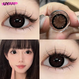 14.5mm Big Black Lenses Colored Contact Lenses Brown Natural Look Lenses Soft Colored Pupils Beauty Cosmetics large black