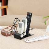 Popxstar  New Creative Four Grid Remote Control Storage Rack Storage Box Plastic Desktop Rack Organization Home Office Storage Rack Stand