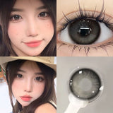 Popxstar  1Pair Natural Color Contact Lenses Large Diameter Pupils Black Eyes Brown Gray Soft Circular Lenses Makeup Fast Shipping