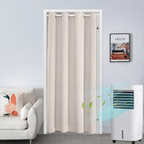 Popxstar Blackout Door Curtains Panel Solid Thermal Insulated Curtains Eyelet Living Room Decor Window Drapes Bedroom Divider Ring Top