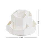 Popxstar 360°Rotatable Pen Holder Large Capacity Desk Pencil Storage Box 9-Grid Stationery Organizer School Office Pen Stand