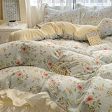 popxstar Korean Style Bedding Set with Pillowcase bed sheet Single Full Size Bed Linen Duvet Cover Set Queen/King Double Comforter Cover