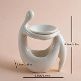 Popxstar  Ceramic Incense Burner Burner Human Body Shape Essential Oil Candle Holder Wax Melt Burner Warmer Melter Fragrance Home Decor