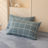 Popxstar  Winter Flannel Solid Color Duvet Cover for Winter Soft Warm Keep Warm Bed Quilt Covers Milk Velvet Queen King Bed Home Textiles