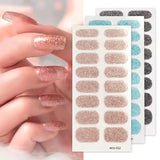 Popxstar Nail Sticker Shiny Design Full Beauty Stickers for Nails Decals Plain Stickers Women Salon Nail Art
