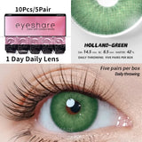 Popxstar 10Pcs=5Pair Color Contact Lenses for 1 Day Daily Lens Blue Contacts Daily Disposable High Wearing Comfort Brown Lenses