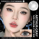 Popxstar  1 Pair Colored Contact Lenses for Eyes Natural Brown Gray Eye Contacts Yearly Cosmetics Pupils Blue Lens Green Contacts