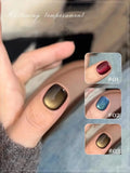 Autumn Winter Blue Black Red Glass Bead Crystal Cat Eye Gel Nail Polish New Whitening High Density Sparkling Nail