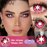 Popxstar Halloween Cosplay Cosmetics Color Contact Lenses Red Color Lens Anime White Lenses Big Eye Lenses