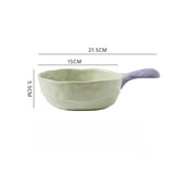 Ceramic Handle Bowl Household Large Capacity Fruit Salad Bowl Instant Noodle Handle Bowl