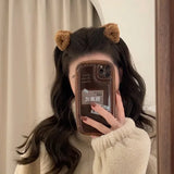 Popxstar Plush Cat Ears Hair Clips For Women Girls Lamb Cashmere Hairpin Forehead Bangs Clip Fluffy Children New Winter Hair Accessories