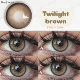 Popxstar 1 Pair Natural Brown Lenses Colored Contact Lenses Brown Lenses Natural Eye Lenses with High Quality Natural Lens
