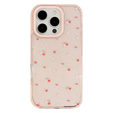 Popxstar  Lovely Red Cherry Shockproof Protective Clear Case for iPhone 17 Pro Max 15 13 14 16 Pro Max Soft Shockproof Cute Cover