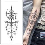 Herbal Thorn Tattoo Sticker Semi Permanent Tattoo Waterproof Realistic Fake Tattoo for Women Arm Black Punk Temporary Tattoos