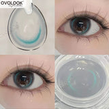 Popxstar 2PCS/PAIR Blue Moon Contact Lenses Natural Colored Eye Lenses Beauty Eye Color Lens Fast Shipping Prescription Lenses