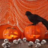 10Pcs Halloween Mini Skeleton Head Table Decor Terrifying Skull Heads Scary Props Halloween Decor Props Skulls Decoration