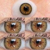 Popxstar 2Pieces Colored Contact Lenses Bueatiful Pupil Color Circle Lens Green Iris Prescription Yearly Natural Coloured Contacts