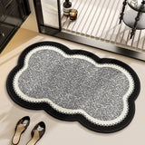 Linen Diatomaceous Earth Bath Rug Non Slip Water Absorbent Bathroom Door Mat for Home Entry Shower Room Floor Carpet Quick Dry