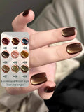 Autumn Winter Blue Black Red Glass Bead Crystal Cat Eye Gel Nail Polish New Whitening High Density Sparkling Nail