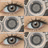 Popxstar  1 Pair Colored Contact Lenses BROWN Natural Eye Contacts Super Natural Lens Gray Color Lens Beautiful Pupils Cosmetics