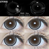 Popxstar 2PCS Color Contact Lenses (Pearl Series) Brown Natural Lenses Gray High Quality Eye Contacts 14.5mm Big Pupil Beauty Lense