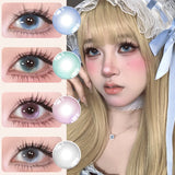 Popxstar   2PCS Colored Contact Lenses with Prescription New Style Korea Fashion Soft And Comfortable  To wear Fast Logistics