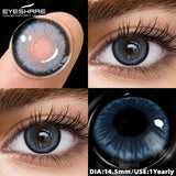 1 Pair Natural Gray Beauty Pupils Color Contact Lenses Yearly Soft Brown Eye Lenses Cosmetic Blue Green Eye Contacts