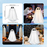 LED String Lights Halloween Ghost Decoration Glowing Effect Light Up Feature Spooky Glowing Figurine Scary Design