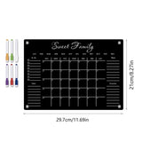 Popxstar Magnets Acrylic Rewritable Message Board Dry Erase Calendar Refrigerator Sticker Home Decor Kitchen Accessories