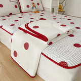 Popxstar Cooling Summer Comforter Bedding Sets Double Sided Cool Feeling Fabric Duvet Summer Blanket Ice Silk Fitted Sheet and Pillowcase
