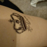 Queen King Crown Tattoo Stickers Temporary Tattoos Couple Tattoo Waterproof Fake Tattoos Lovers Wrist Tattoo Tatuajes Temporales