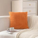 Popxstar  Solid color Shu cotton lint sofa throw pillow Modern simple living room sofa pillow Model room decorative bedside cushion