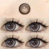 Popxstar 2pcs/Pair Graduation Color Contact Lenses Myopia Green Purple brown Yearly Colored Lens Natural Dioptric Eye with shimmer