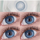 Popxstar 1Pair Myopia Lenses Color Contact Lenses for Eyes Lenses With Diopters Prescription Fashion Lenses Blue Eye Lenses