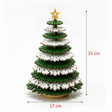 3D Design DIY Christmas Tree Ornament Hanging Ornament Wooden Craft Assemble Christmas Tree Detachable Assembly