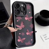 Popxstar INS Retro Butterfly Silicone Phone Case For Samsung A54 5g Case A52 A55 A32 A24 A34 A53 A23 A15 S24 S25 S23 Ultra S21 FE Cover