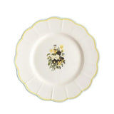 Popxstar  Ceramic Plate Household 8 Inch Flat Plate French Vintage Western Dish Flower Floret Porcelain China Tableware Baking