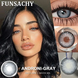 1 Pair Brown Color Contact Lenses Natural Eye Contacts Blue Colored Soft Lens Yearly Use Women Makeup Cosmetic Lenses