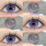 Popxstar  2PCS Gilding Prescription Contact Lenses Cosmetics Eye Color Lenses Fashion Pupils Myopia Colored Contact Lenses Violet