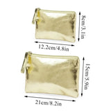 Popxstar PU Leather Zipper Storage Bag Multifunctional Outdoor Portable Coin Key Organizer Card Holder Silver Coin Purse Wallet Travel