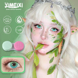 Popxstar  1 Pair New Green Lenses Colored Contact Lenses with Prescription Myopia Lenses Purple Pupils Beauty Pink Korean Lenses