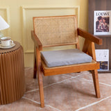 Popxstar linen natural latex seat cushion single student chair seat cushion office beautiful buttocks car meal seat cushion
