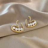 Popxstar Korean Fashion Jewelry Shining Rhinestone Hollow Heart Drop Earrings for Women Girls Vintage Red Crystal Earrings