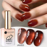 popxstar UR SUGAR 15ml Jelly Milky White Translucent Color Gel Polish Semi Permanent UV Gel Nail Art Soak Off Gel Varnish Latest Fashion