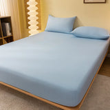 Popxstar 1 Piece of Solid Matte Bedsheet, Sky Blue Bedspread for Bedroom, Bedding (excluding Pillowcases)