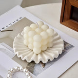 Popxstar Ceramic Ruffle Jewelry Tray Decor Tray High-grade Earrings Necklaces Jewelry Bowl Coffee Table Organizer Jewelry Display Plate