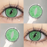2PCS Cosplay Anime Colored Contact Lenses for Eyes Green Pupils Pink Lenses Beauty Halloween Cosmetics Lenses