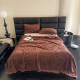 Popxstar Butterfly Jacquard Plush Blanket Summer Conditioning Bedding Nap Blanket Office Sofa Nap Blankets Soft Comfortable Bed Blankets