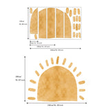 Popxstar  Boho Sun Fabric Wallpaper Kids Wall Stickers Nursery Self-Adhesive Kindergarten Children Baby's Room Bedroom Home Decor